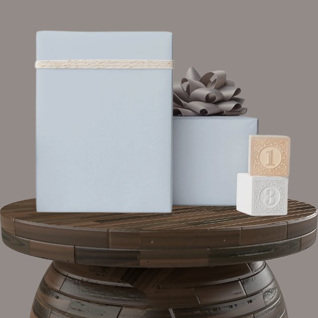 Papier Cadeau Plein ciel doux clair Pastel Bleu Bébé Couleur (Solid Soft sky Light Pastel Baby Blue Color Wrapping Paper)
