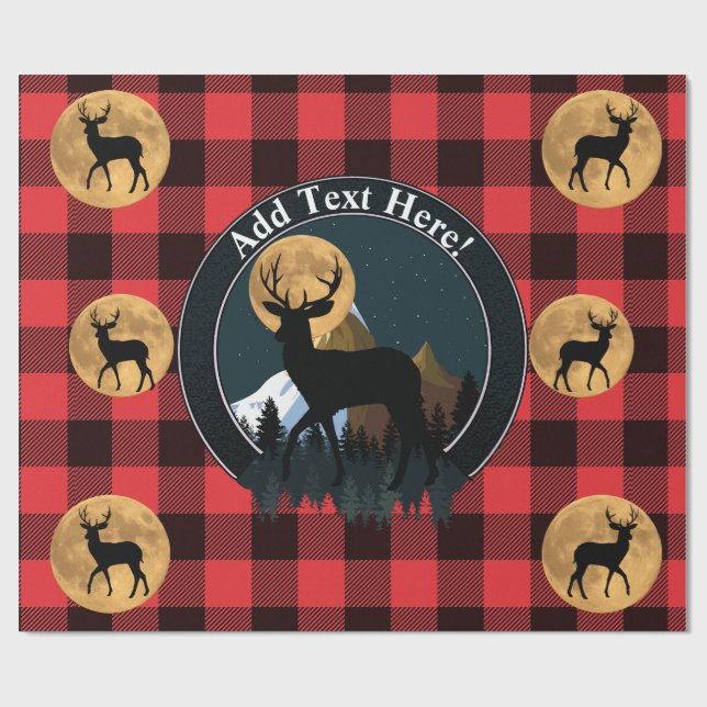 Papier Cadeau Pleine lune Deer Buck (Plat)