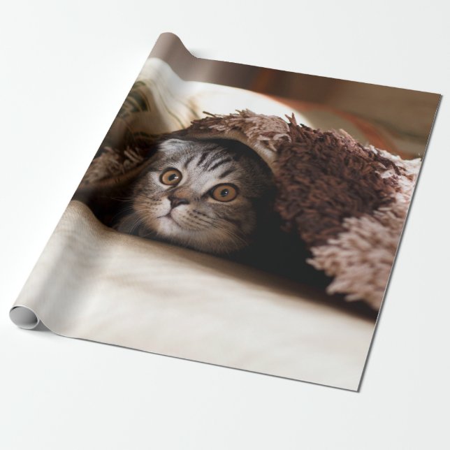 Papier Cadeau PLIER Brown ÉCOSSE DANS LE BLANCHET BROWN ÉPAIS (Déroulé)