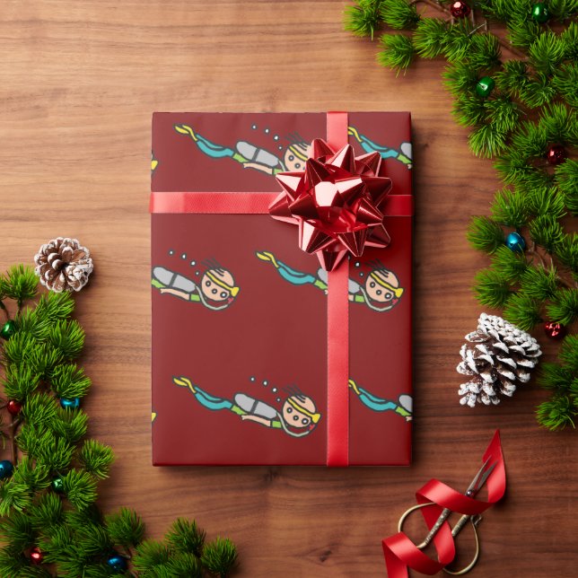 Papier Cadeau Plongée en scaphandre (Cadeau de vacances)