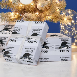 Papier Cadeau Plongeon Huard Plongeon Oiseau Lac Drôle