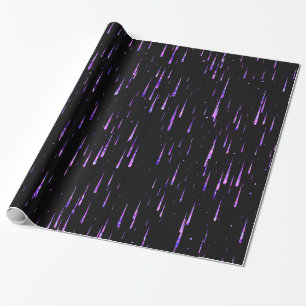 Papier Cadeau Pluie de météore - pourpre