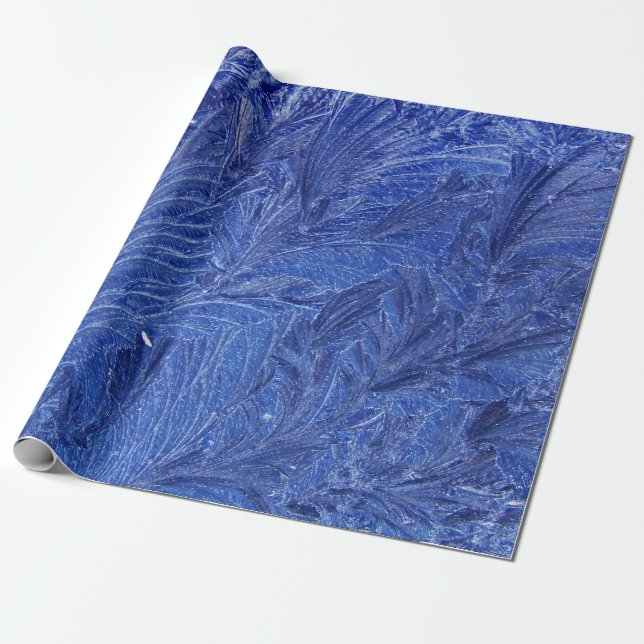 Papier Cadeau Plumes bleues (Déroulé)