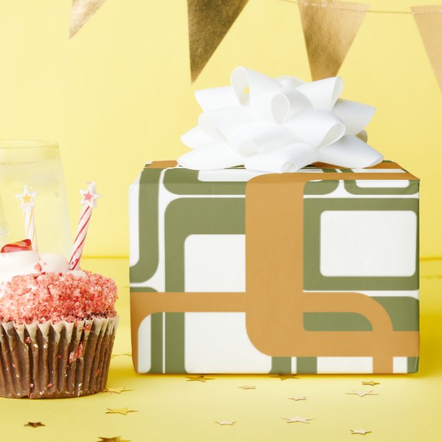 Papier Cadeau Plus D'Ouverture Des Rectangles Modernes Du Milieu (Fête d'anniversaire)