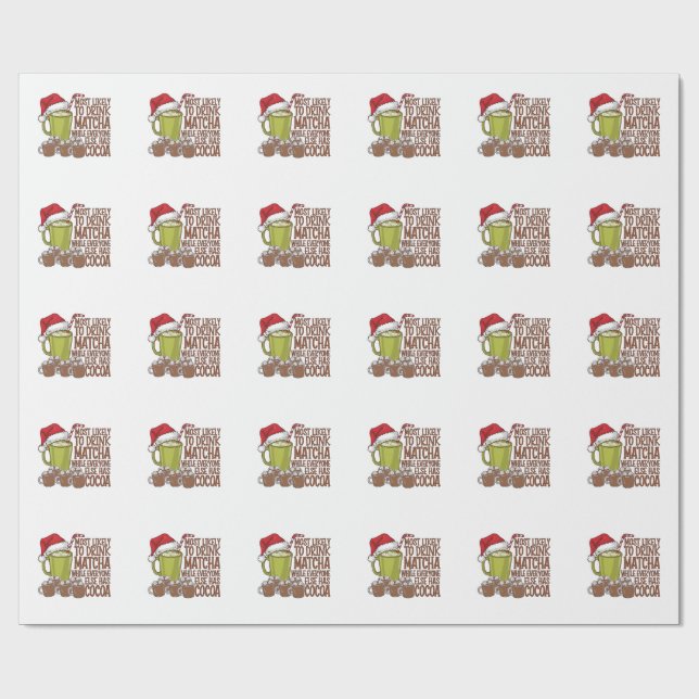 Papier Cadeau Plus susceptible de boire du Matcha et de regarder (Plat)