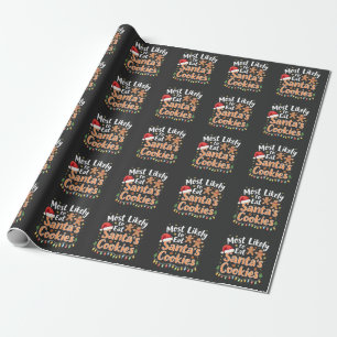 Papier Cadeau Plus susceptible de manger les cookies de Santa Ch