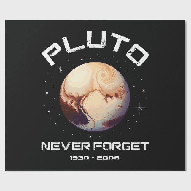 Papier Cadeau Pluton N'oublie Jamais (Plat)