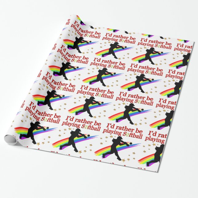 PAPIER CADEAU PLUTÔT JOUER AU SOFTBALL (Déroulé)