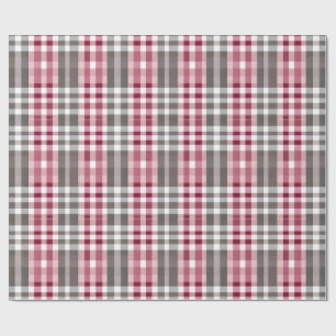 Papier Cadeau Plutôt rose et gris Plaid Plutôt profond