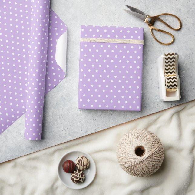 Papier Cadeau Plutôt Violet Polkadot Sexe Neutre (Artisanat)