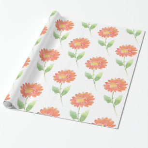 Papier Cadeau Poche aquarelle marguerite