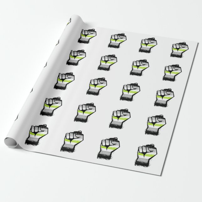 Papier Cadeau Poing de protestation agender (Déroulé)