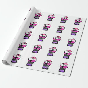 Papier Cadeau Poing de protestation de genre