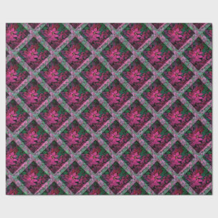 Papier Cadeau Poinsettia rouge