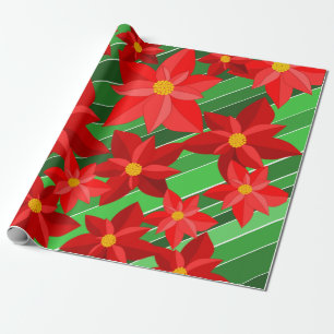 Papier Cadeau Poinsettias