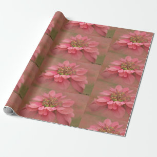 Papier Cadeau Poinsettias Rose Teinté Art Numérique