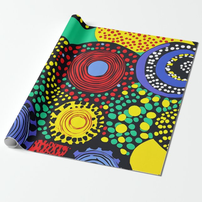 Papier Cadeau Point Abstrait art 3 (Déroulé)