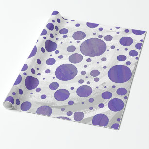 Papier Cadeau Pointe Polka Smear Blueberry