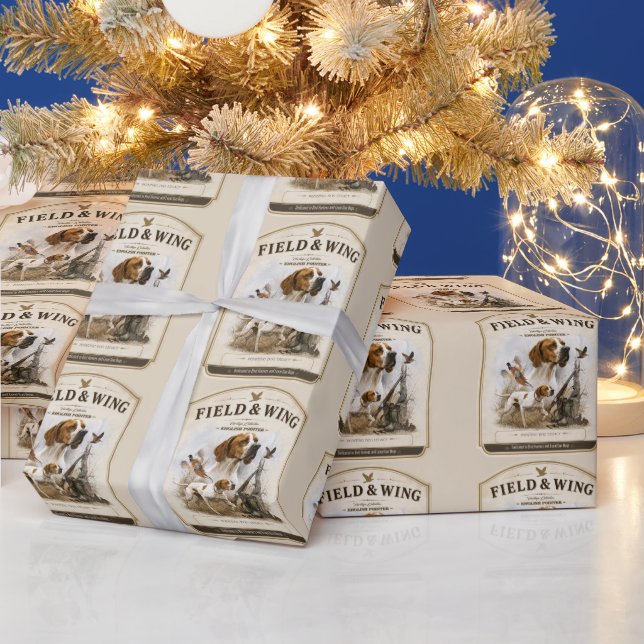 Papier Cadeau Pointer Anglais   (Vacances)