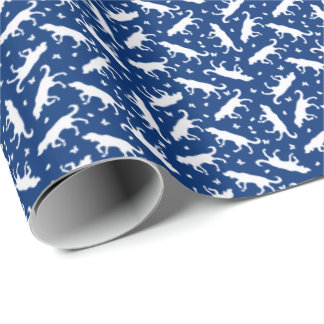 Papier Cadeau Pointers and Butterflies (Blue) Wrapping Paper