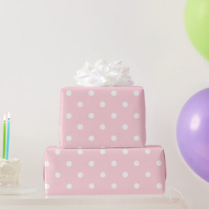Papier Cadeau Points Baby-Pink