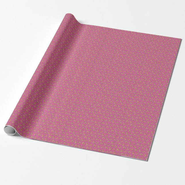 Papier Cadeau Points blancs creux rose (Déroulé)