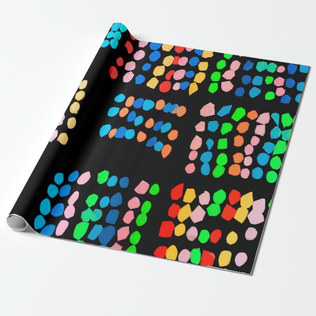 Papier Cadeau Points colorés (Déroulé)
