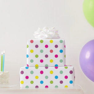 Papier Cadeau Points Colorés