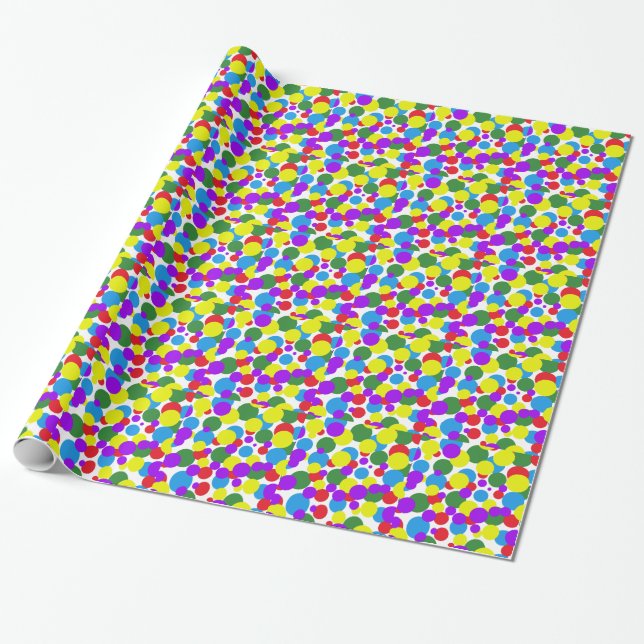 Papier Cadeau Points colorés (Déroulé)