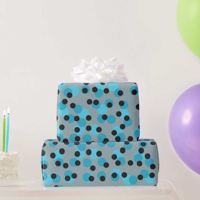 Papier Cadeau Points de glace rétro du milieu du siècle Cool  (Cadeaux de fête)