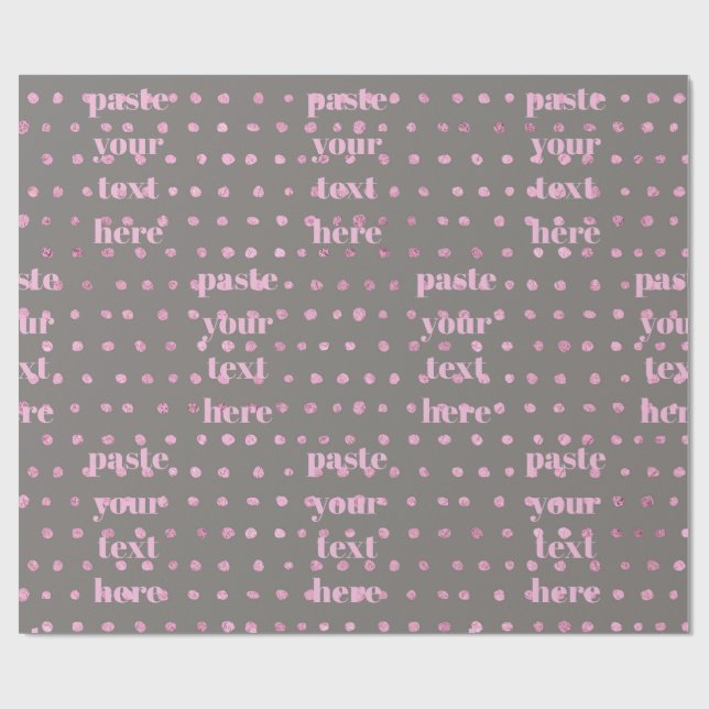 Papier Cadeau Points de paillettes de luxe (Plat)