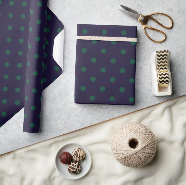 Papier Cadeau Points de polka lunatiques (grands) (Artisanat)