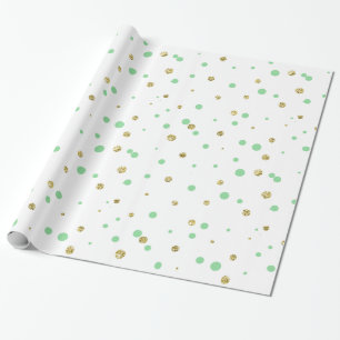 Papier Cadeau Points en bon état de confettis d'or
