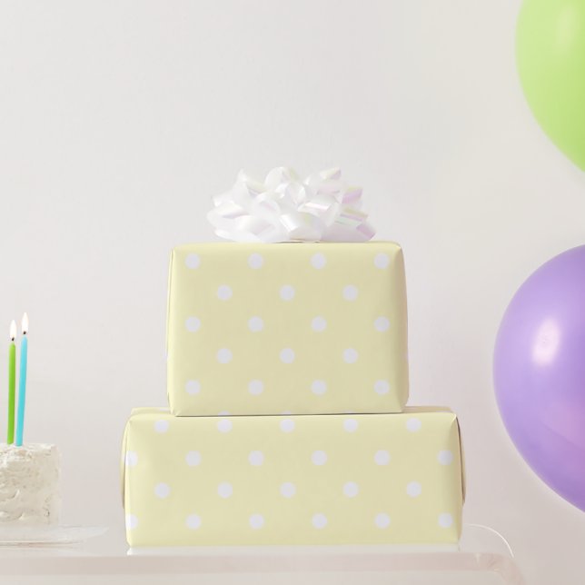 Papier Cadeau Points Jaunes Bébé (Cadeaux de fête)
