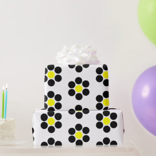 Papier Cadeau Points minimaux simples noirs