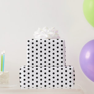 Papier Cadeau Points noirs blancs