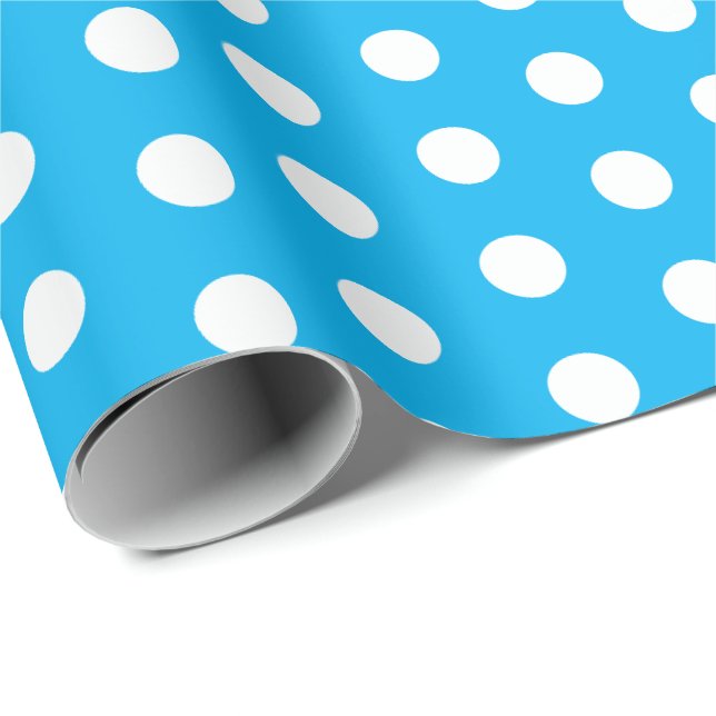 Papier Cadeau Points Polka Motif Couleurs Vives (Coin rond)