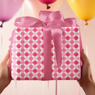 Papier Cadeau Points roses