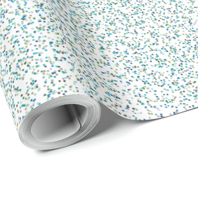 Papier Cadeau Points Spectacles Inspirés Par L'Océan (Coin rond)