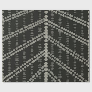 Papier Cadeau Points verticaux gris diagonaux horizontaux