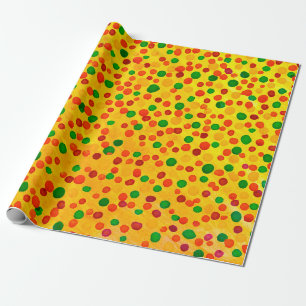 Papier Cadeau Pois aquarelle motif transparent