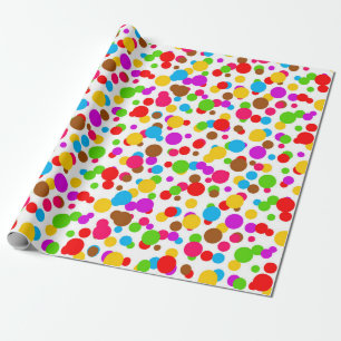 Papier Cadeau Pois Arrière - plans blancs colorés