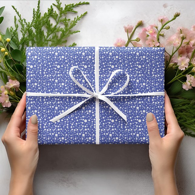 Papier Cadeau Pois blancs de taille aléatoire violet bleu (Créateur téléchargé)