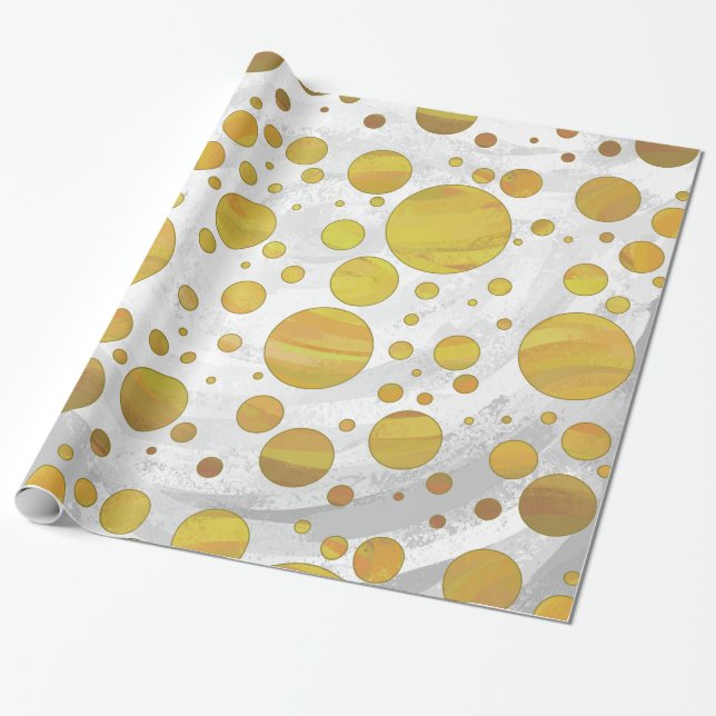 Papier Cadeau Pois chic ananas (Déroulé)