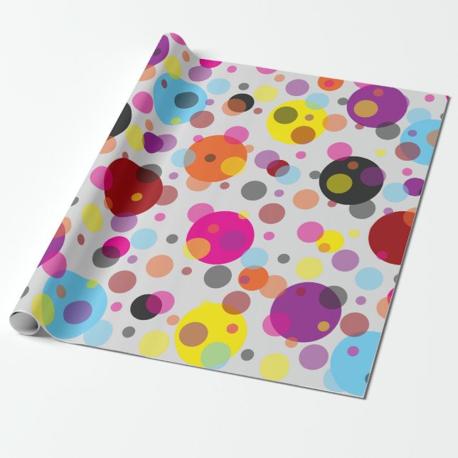 Papier Cadeau Pois coloré (Déroulé)
