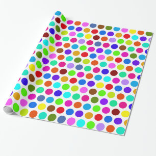 Papier Cadeau Pois couleur Motif + votre backgr. & idée