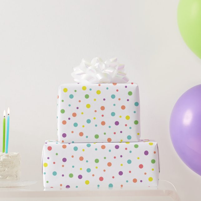 Papier Cadeau Pois d'anniversaire (Cadeaux de fête)