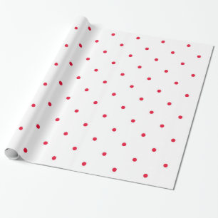Papier Cadeau Pois d'aquarelle rouge Mini