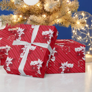Papier Cadeau Pois de Noël à la menthe poivrée Motif rayure po