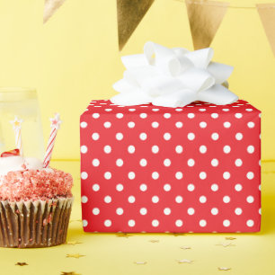 Papier Cadeau Pois rouges et blancs
